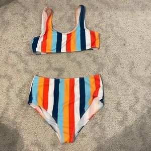 Stripped bathing suit